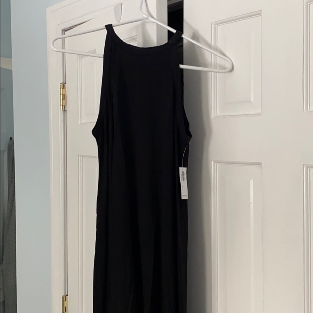 NWT Old Navy black cotton swing dress size XS